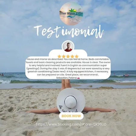 Beachfront Blue Wave In Private Qerret, Albania 别墅 格勒姆