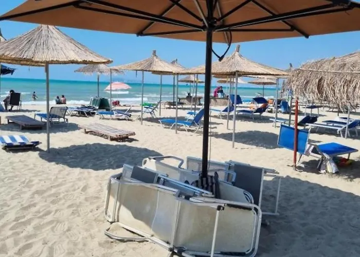 Beachfront Blue Wave In Private Qerret, Albania *